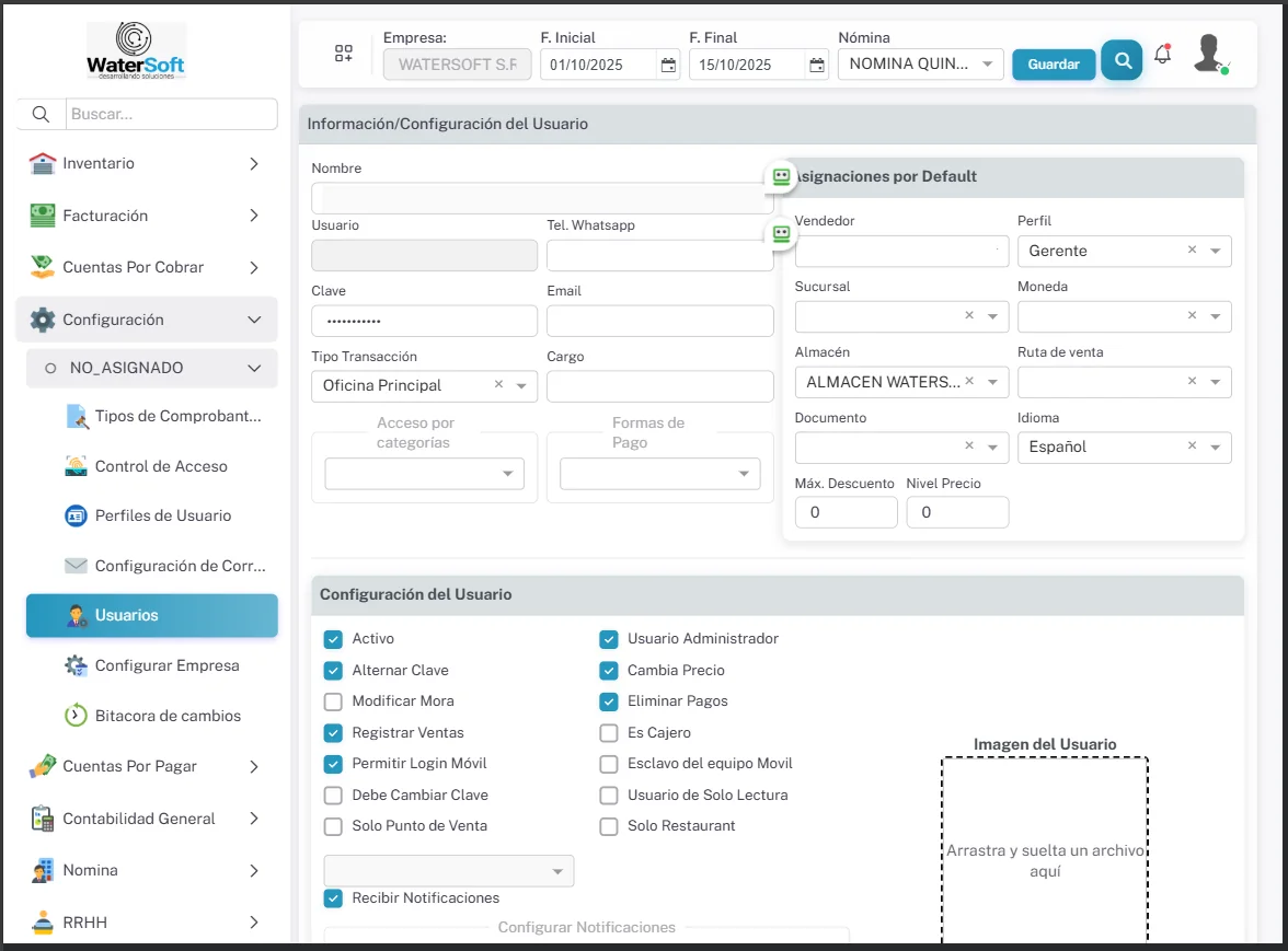 Módulo de Configuración